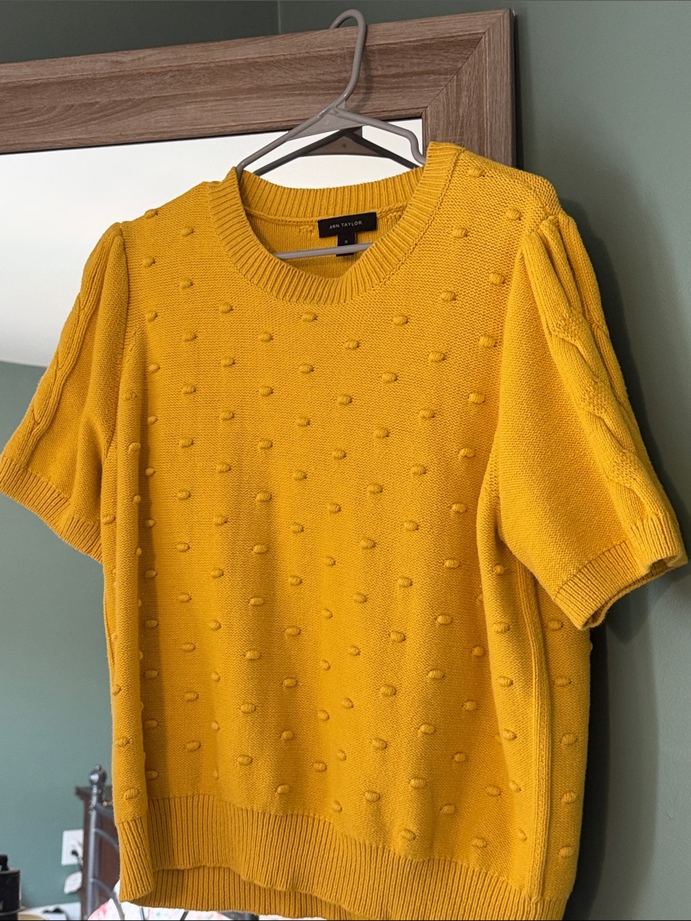 Ann Taylor Mustard Yellow Sweater Sz XL